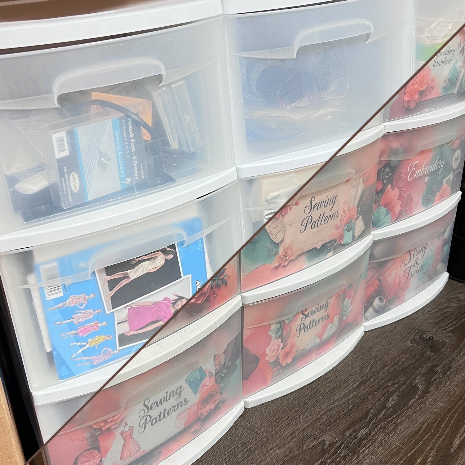 How to Make Custom Craft Room Drawer Labels for Better Organization